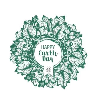 Earth Day Poster Stock Illustration