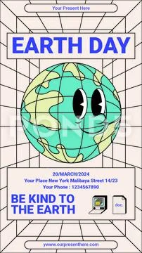 Earth Day Story Modello PSD