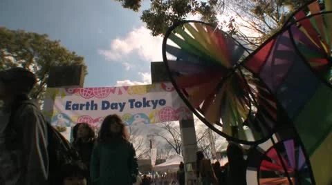 Earth Day Tokyo Video stock 10895223