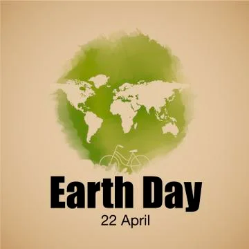 Earth day typography, vector Illustration Stock Illustration
