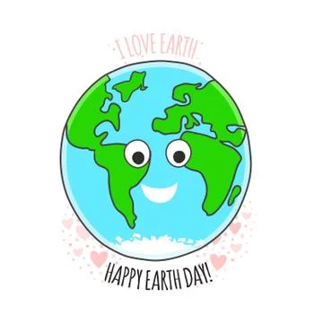 Earth day vector card. Stock Illustration