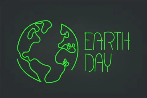 Earth Day vector illustration. Linear vector illustration Иллюстрация