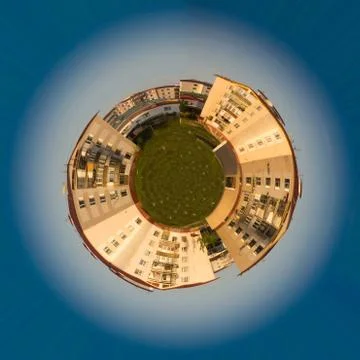 Earth with the different elements on its surface Stock Photos