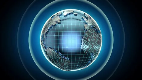 Earth Digital cyber Stock Footage 74721041