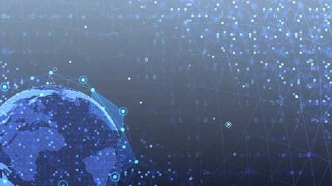 Earth on Digital Network 18 J2Gx 4k Stock Footage 106355793