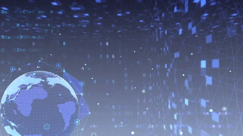 Earth on Digital Network 18 N1Gx 4k Stock Footage 106369665
