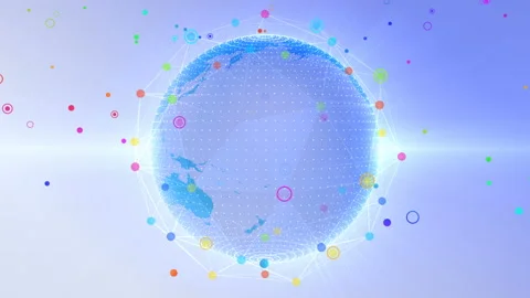 Earth on Digital Network 18 Q2W 4k Stock Footage 112157457
