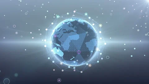 Earth on Digital Network 18 R2G 4k Vídeos de archivo 112146909