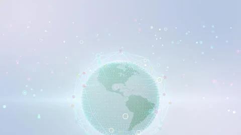 Earth on Digital Network concept background South America Mexico R2Wx Stock Illustration