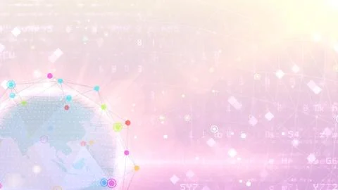 Earth on Digital Network concept background China india ASEAN P2Wx Stock Illustration