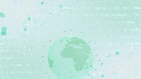 Earth on Digital Network concept background EU Africa M2Wx Stock Illustration