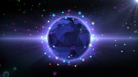 Earth on Digital Setwork 18 S1B 4k Video stock 112151995