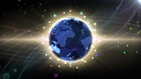 Earth on Digital Setwork 18 S2B 4k Stock Footage 112155543