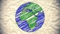 Earth drawing paper cartoon hand drawn animation spinning globe world pen loop 4k or 4k+ Resolution