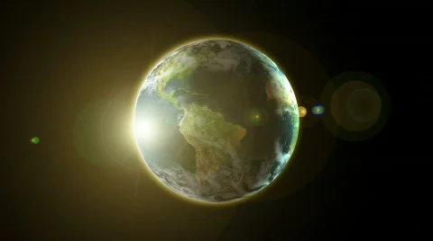 Earth Eclips 3D Stock Footage 603862
