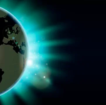Earth eclipse concept Stock Illustration
