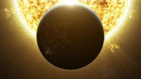 Earth Eclipse Passing The Sun イラスト素材