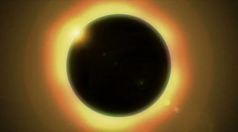 Earth Eclipse Space Animation Stock Footage