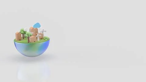 The Earth for Eco or environment concept 3d Rendering. Stock Illustration