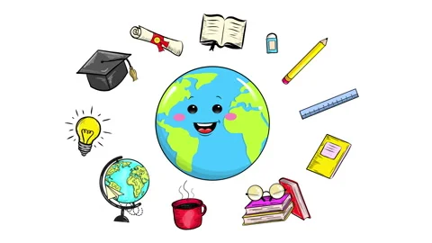 EARTH IN EDUCATION FRAME Stock Footage 265469772
