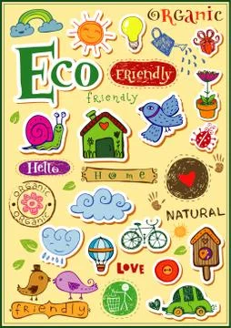 Earth elements set Stock Illustration