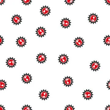 Earth Engineering Flat Vector Seamless Pattern イラスト素材