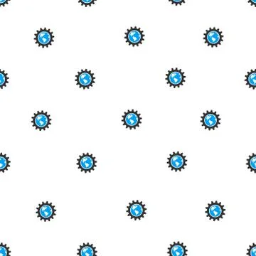 Earth Engineering Flat Vector Seamless Pattern Stockillustratie