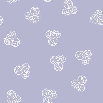 Earth environment line seamless pattern Illustrazione stock