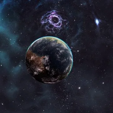 Earth-like exoplanet Stock Illustration