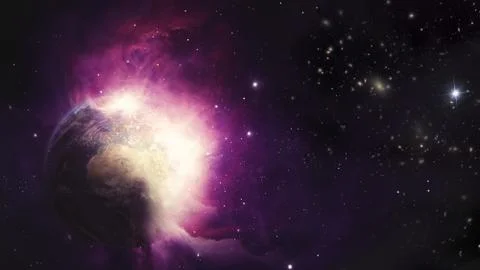 Earth explosion Stock Illustration