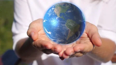 Earth in Female Hands Stock Footage 59735013