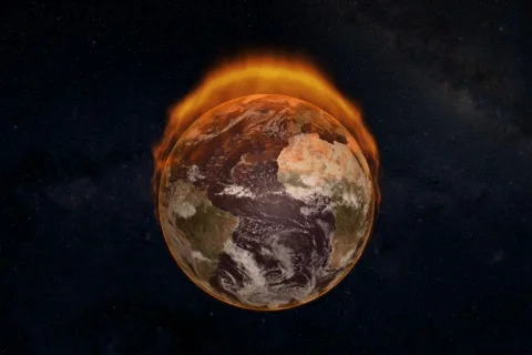 Earth On Fire 1 Stock Footage 542532