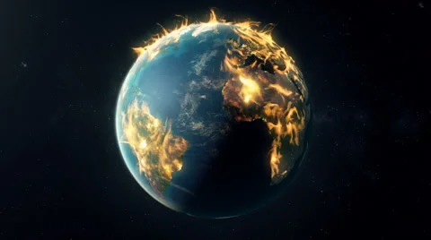 Earth on fire Stock Footage