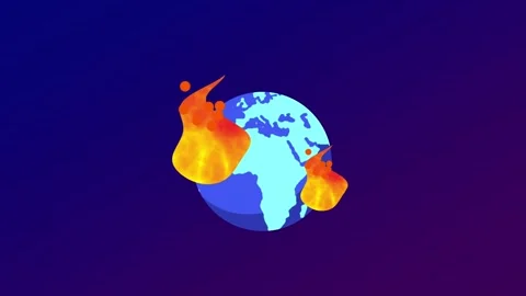 Earth on Fire Stock Footage 335626519