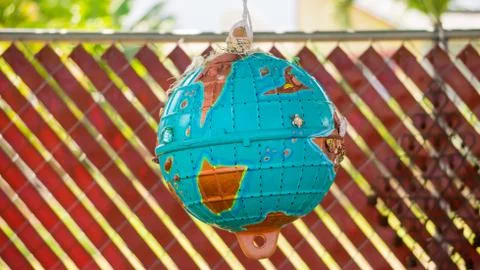 Earth Floater hanging Stock Photos