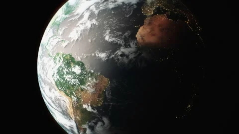 Earth fly-by Stock Footage 164364639