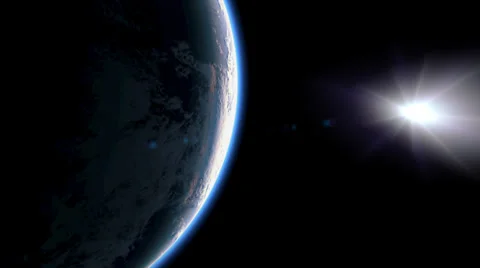 Earth Flyby Stock Footage 33898306