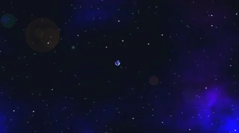 Earth flyby in space Stock Footage 45886528