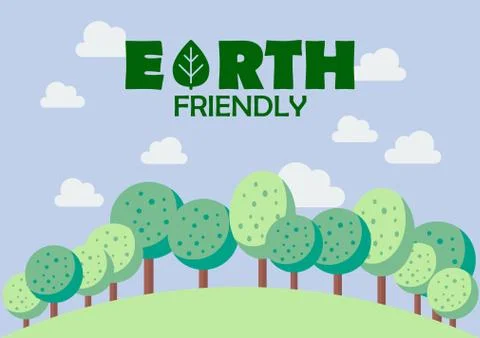 Earth friendly poster Stock Illustration