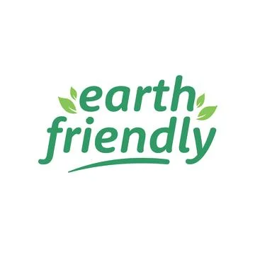 Earth friendly vector logo emphasizing eco-consciousness, featuring green s.. Stock Illustration