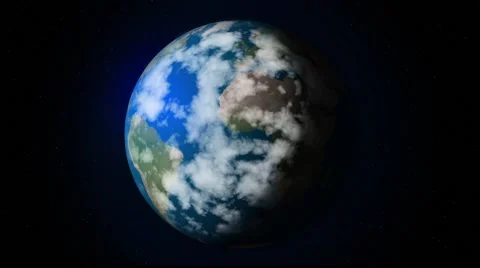 Earth full rotation Stockbeeldmateriaal 44450658