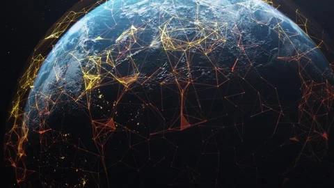Earth Futuristic Technology Abstract Background Stock Footage 252126743