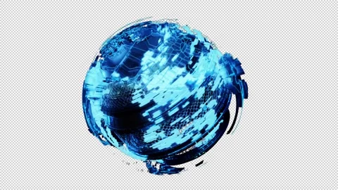 Earth Glass Chrome Alpha Loop Видео 226098522