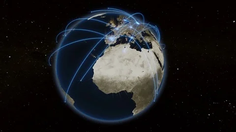 Earth global network loop Stock Footage