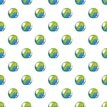 Earth global planet seamless pattern background Stockillustratie