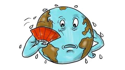 Earth Global Warming Drawing Color - Stock Illustration [45257431] - PIXTA
