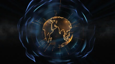Earth Globe 3D Animation Stock Footage 265951821