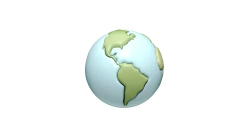 Earth globe 3d icon animation Stock Footage 308443725