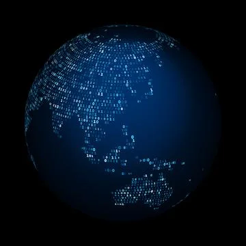 Earth globe. 3d vector illustration Stockillustratie