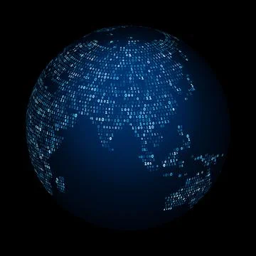 Earth globe. 3d vector illustration Illustrazione stock